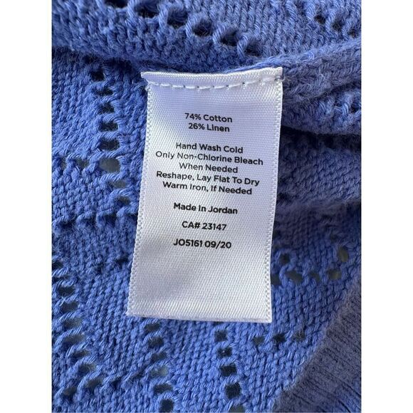 Talbots cotton/linen Pointelle sweater - XLP - Picture 8 of 9